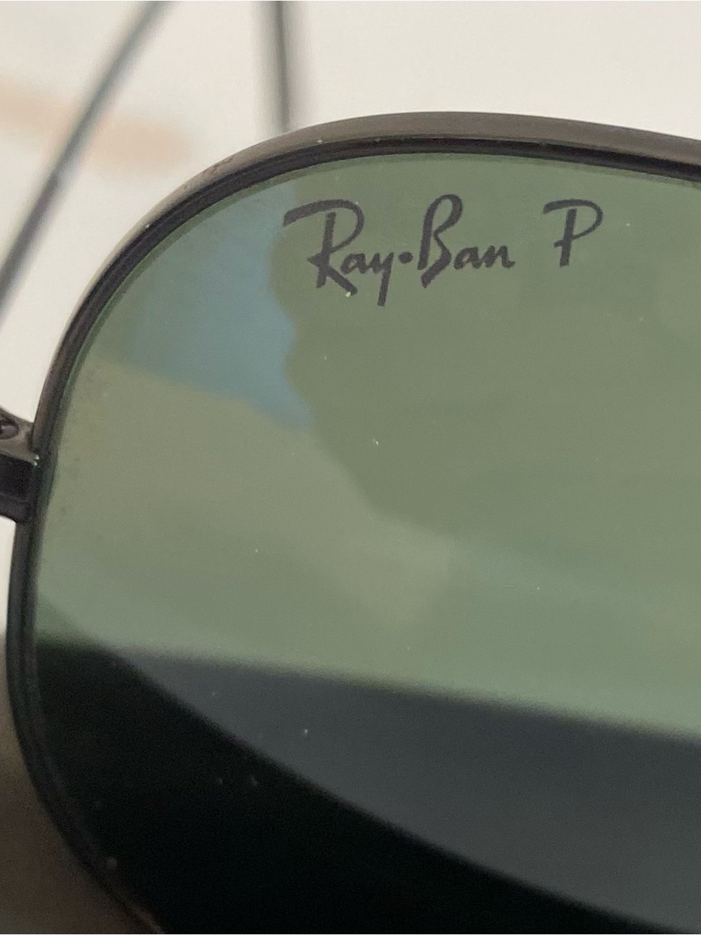 RAY-BAN RB3025 Large Aviator Black Metal Frame Polarized Sunglasses W3361 Italy - Picture 5 of 8